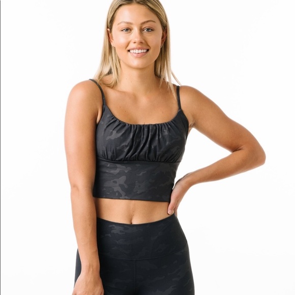 ZYIA Other - Zyia Black Battleship Camo Luxe Ruched Bra Size XXL NWT